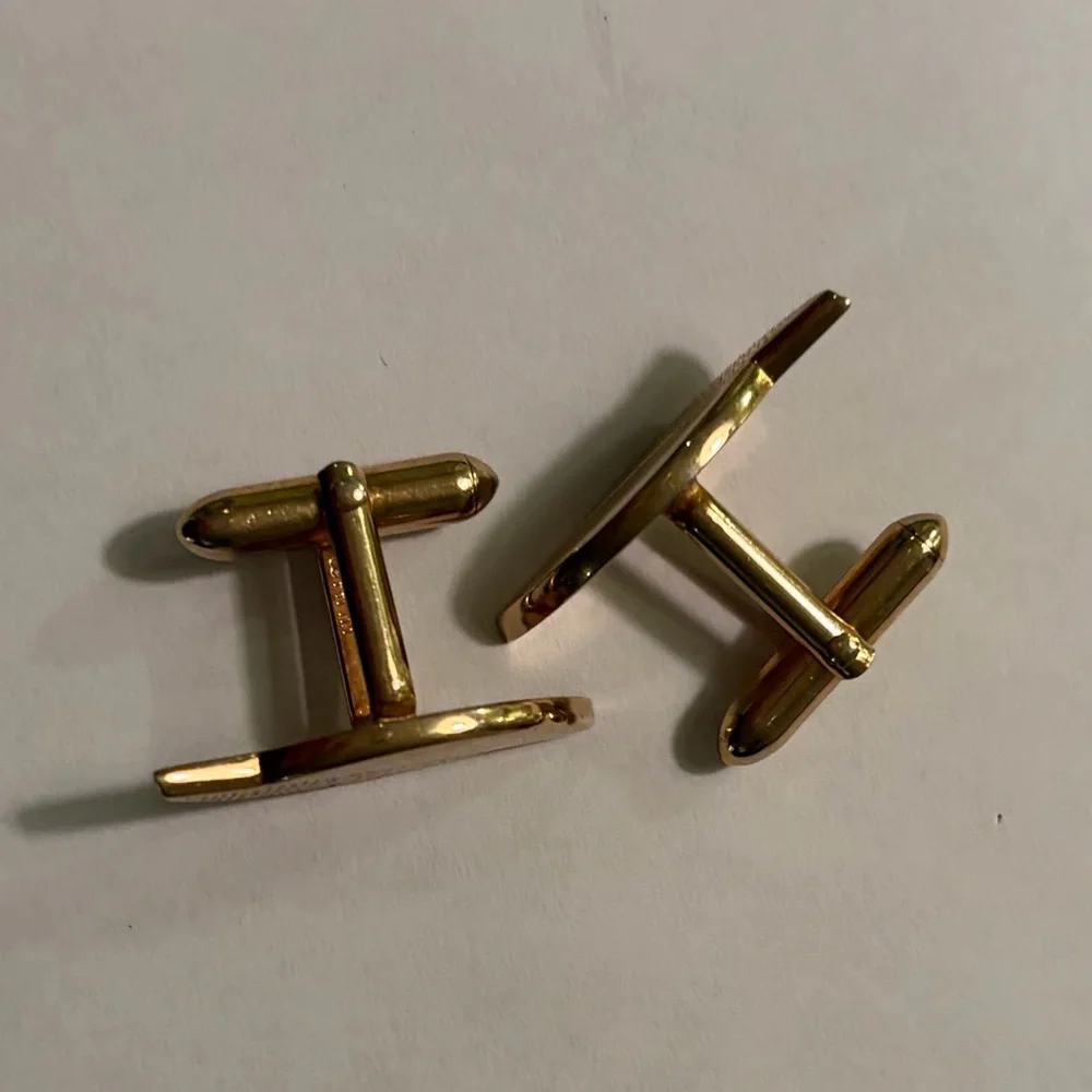 SWANK Vintage Swank Cufflinks Cuff Links Gold Tone Retro Men's